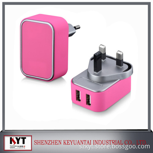 2016 EU plug USB adapter 5V 4A dual USB wall charger for samsung S4 S5 !